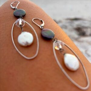 Hand made pearl earrings